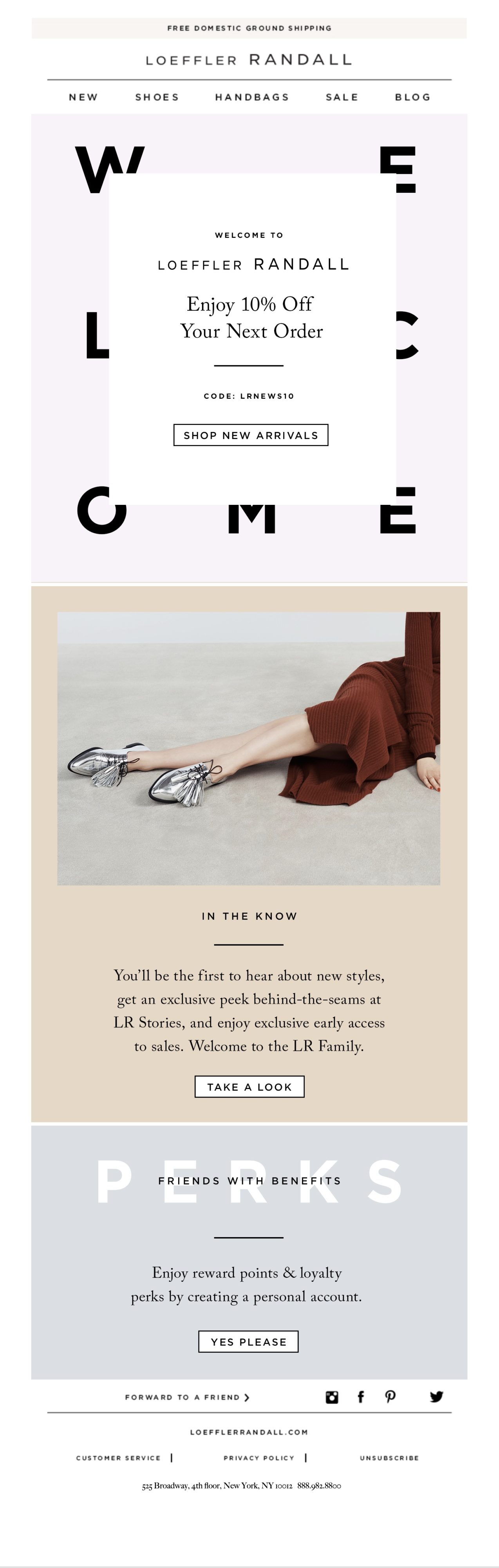 Perakendeci Loeffler Randall, promosyona dayalı bir karşılama e-postasını geliri artırmak için kullanılabilecek güçlü bir araca dönüştürüyor.