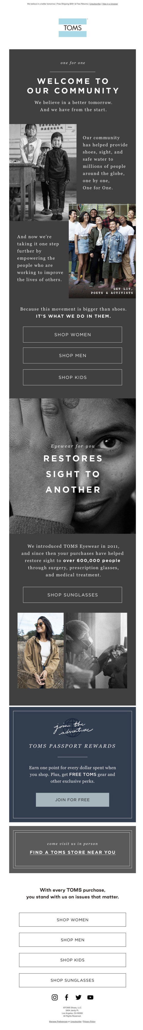 Bu hoş geldiniz e-postasıyla ilgili ilk fark ettiğiniz şey, üst kısımdaki hoş geldiniz başlığı ve ilgi çekici resimlerdir.