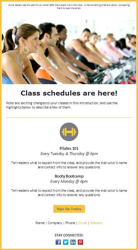 分享特殊公告，例如特殊课程或活动，是与客户分享重要信息的另一种方式。