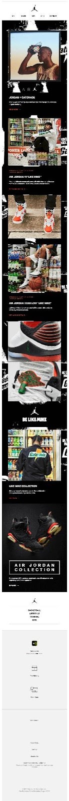 耐克在下面的时事通讯中很好地向客户更新了即将推出的产品。