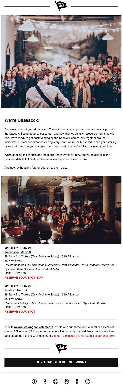 пример письма от Cause A Scene: