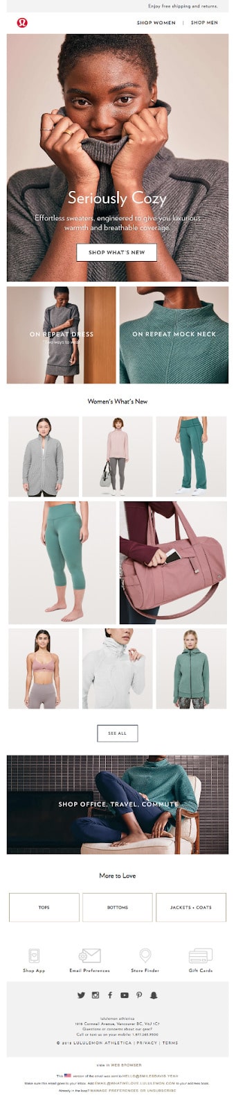 A empresa utiliza títulos que são 2x o corpo do texto com preenchimento suficiente entre os dois.