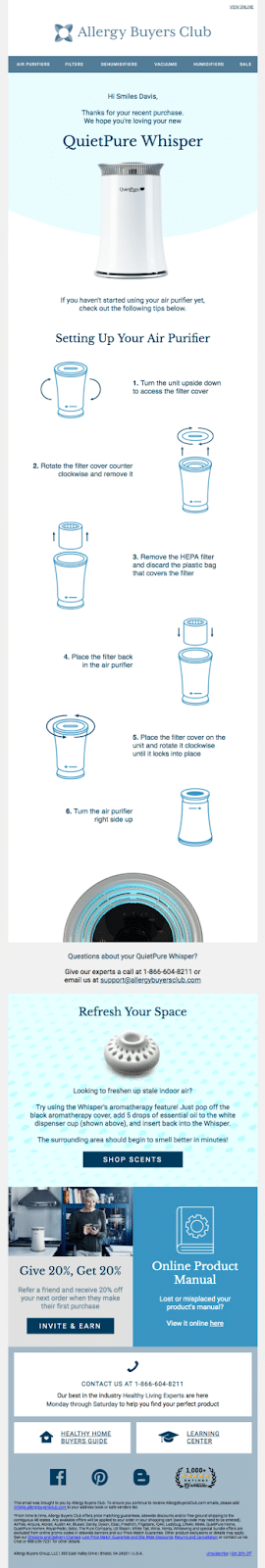Outro e-mail importante em sua campanha de conscientização é o e-mail de agradecimento.
