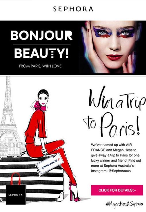 Sephora - แคมเปญการตลาดผ่านอีเมล - อีเมลจูงใจ