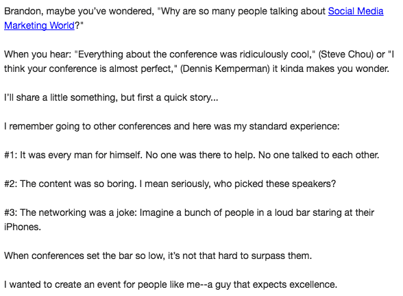 E-mail promocyjny dla egzaminatorów mediów społecznościowych od lidera firmy