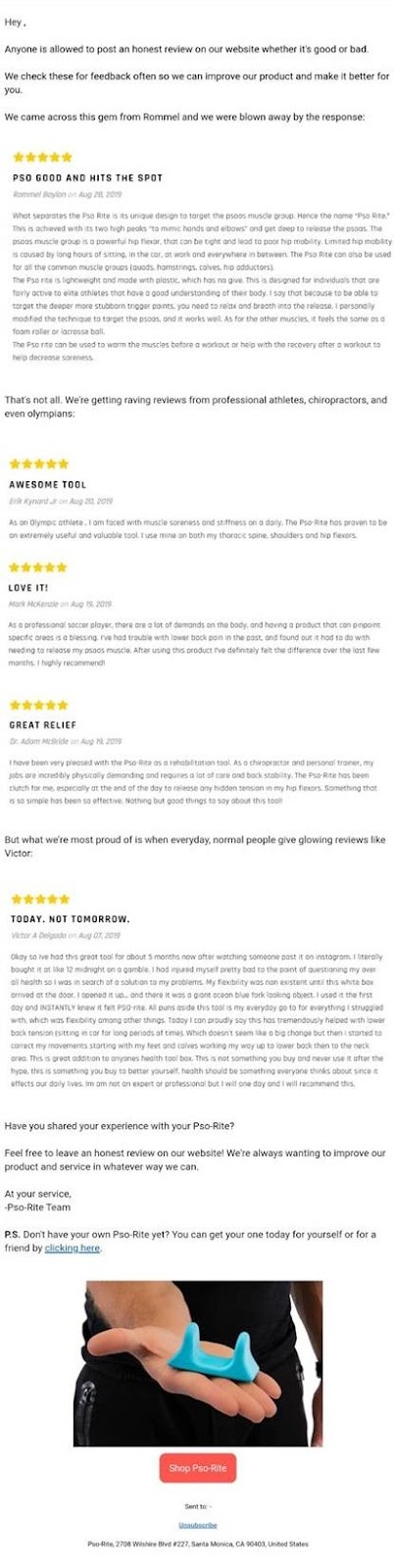 Nie bój się prezentować aktualnych recenzji, aby zachęcić innych do pozostawienia recenzji