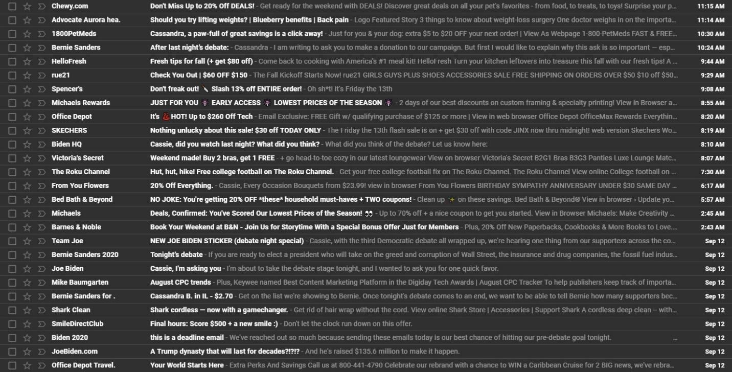 La boîte de réception du consommateur moyen est remplie de détaillants qui recherchent leur attention