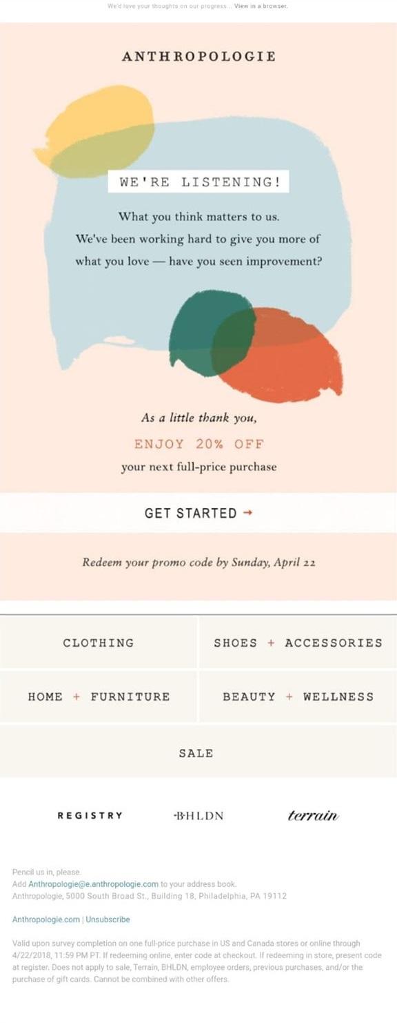 แบบสำรวจแสดงให้ผู้อ่านเห็นว่าคุณกำลังฟังสิ่งที่พวกเขาพูดอยู่