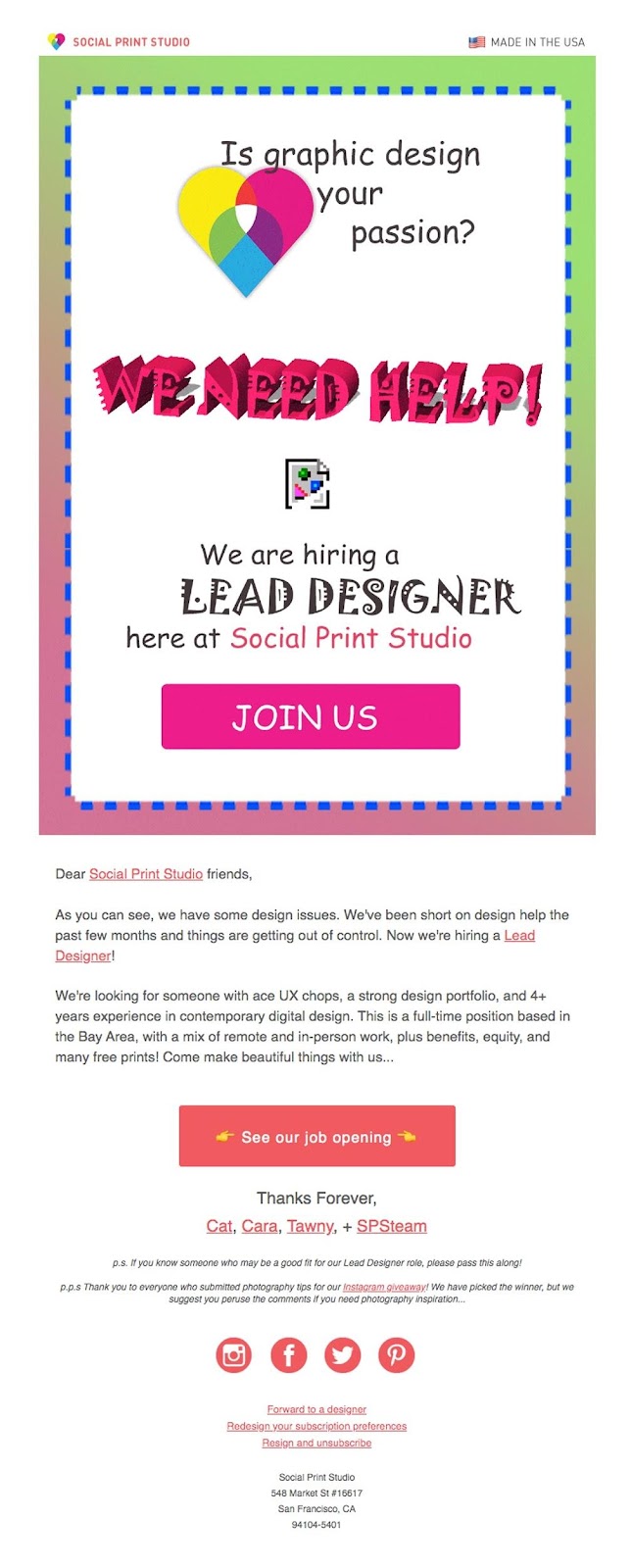 SocialPrintStudioの求人