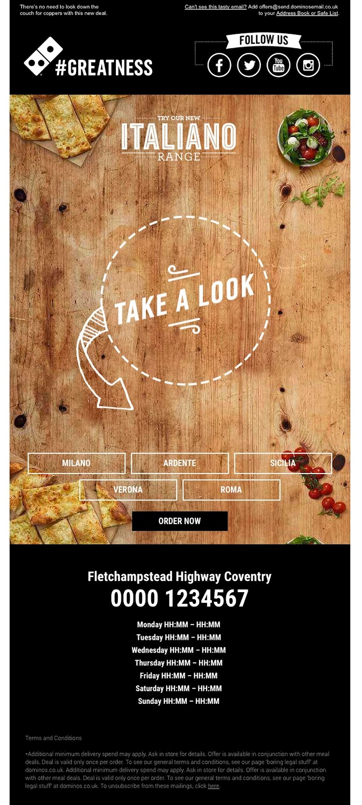 ドミノの新しいイタリアーノピザ