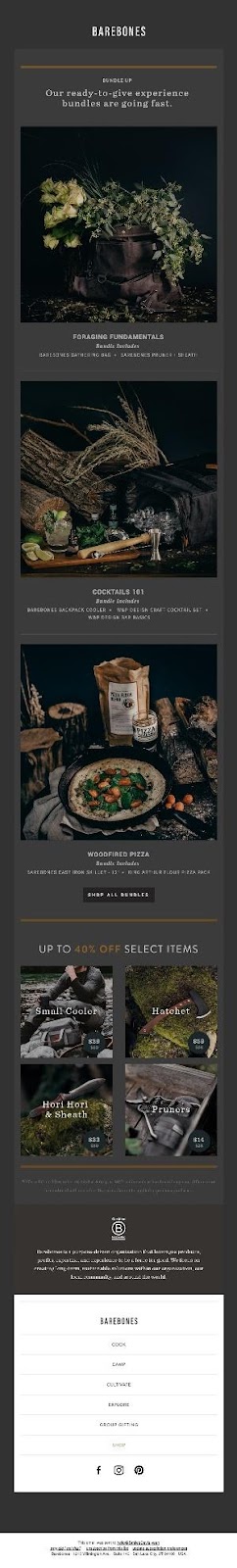 ตัวอย่างอีเมล BareBones