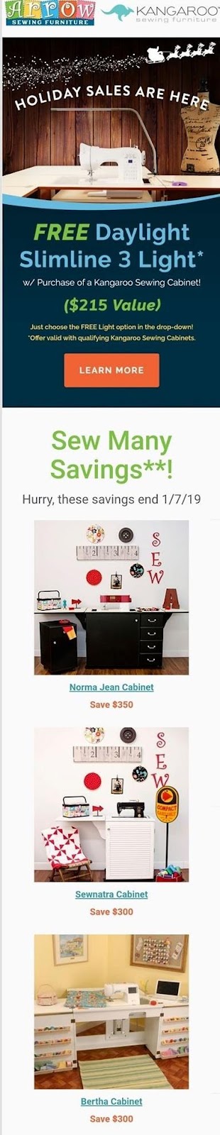 ตัวอย่างอีเมล Arrow Sewing Furniture