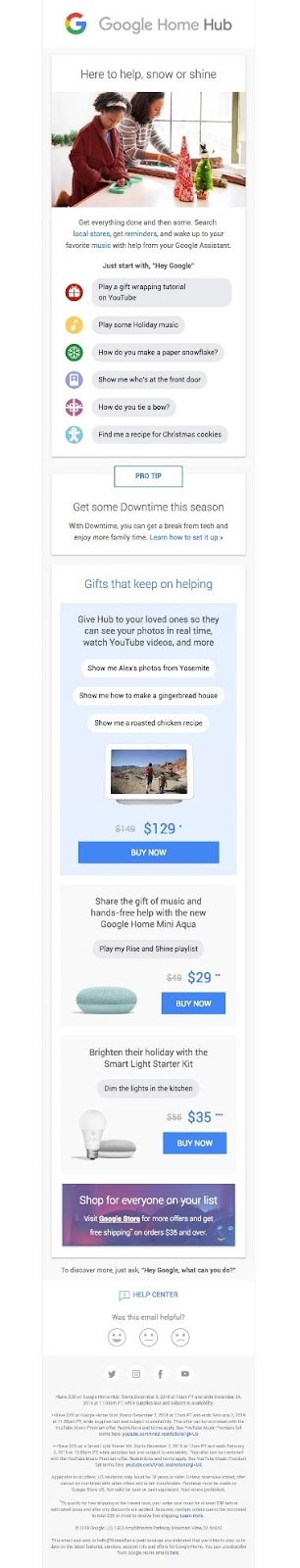 ตัวอย่างโฮมฮับของ Google