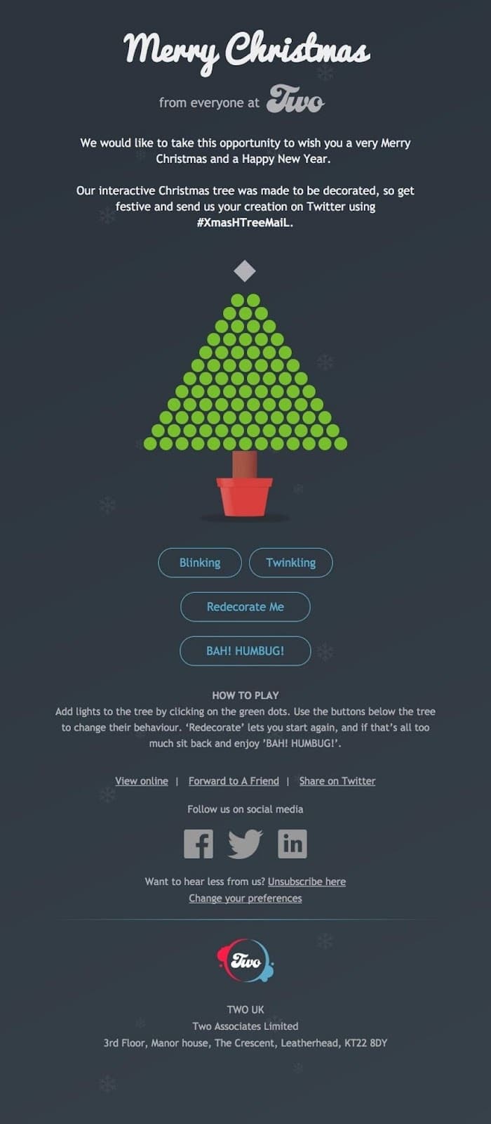 DOIS exemplos de e-mail do Reino Unido