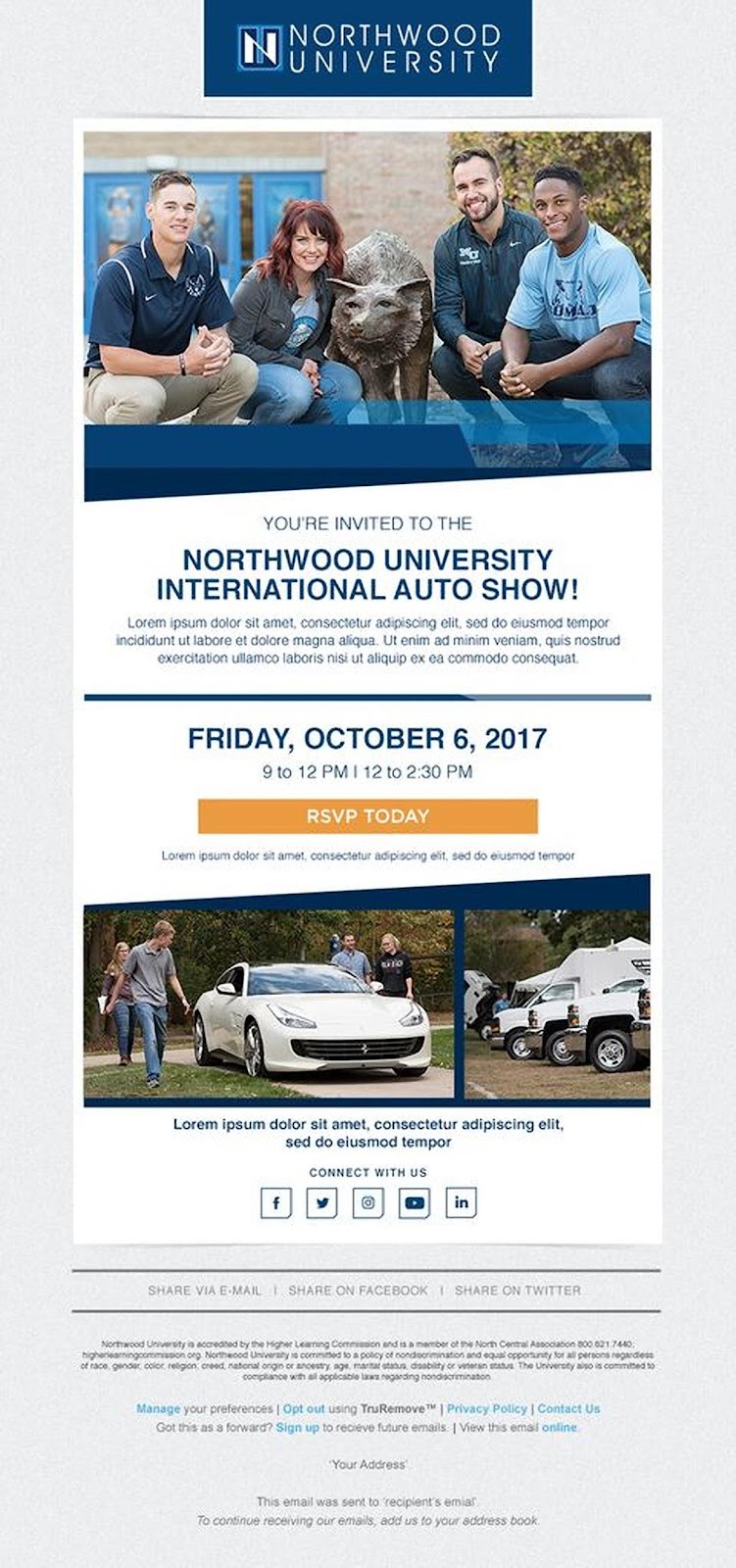E-Mail-Beispiel der Northwood University