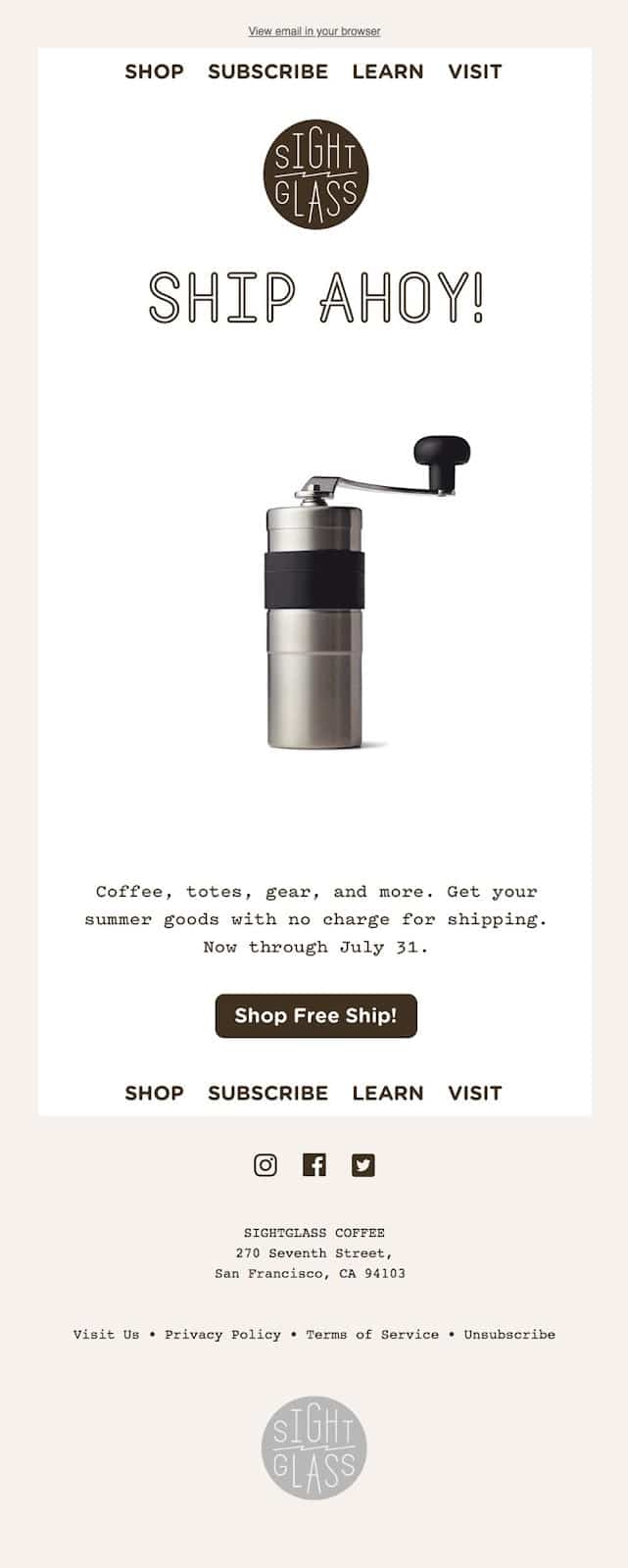 E-Mail-Beispiel für Schauglas