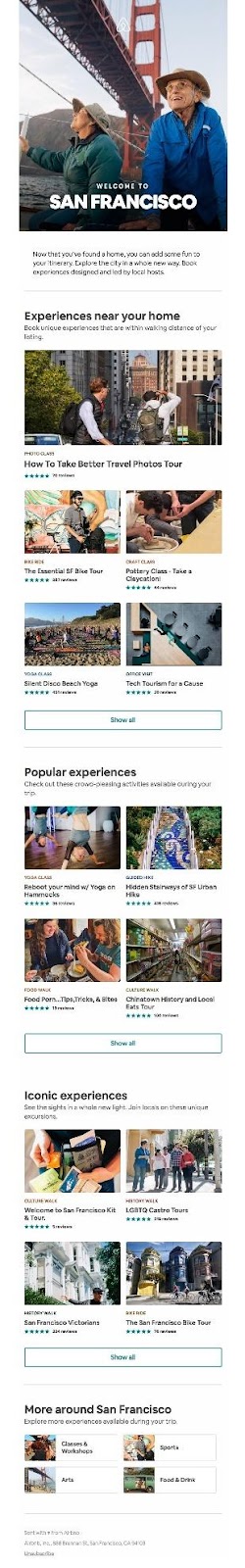 airbnbのメール例
