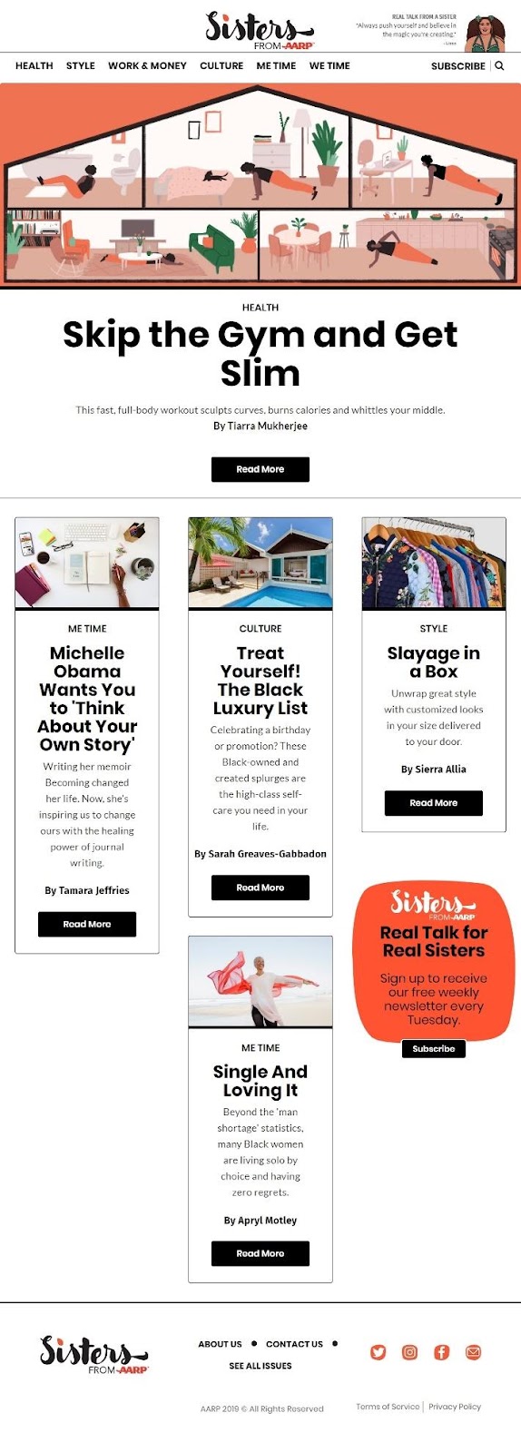 Exemplo de irmãs da AARP