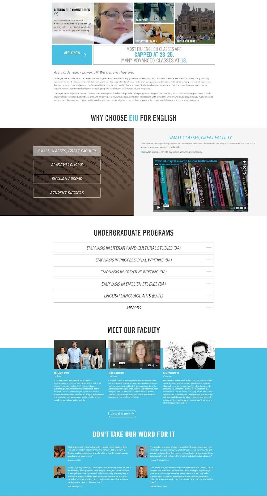 E-Mail-Beispiel des Eastern Illinois English Department