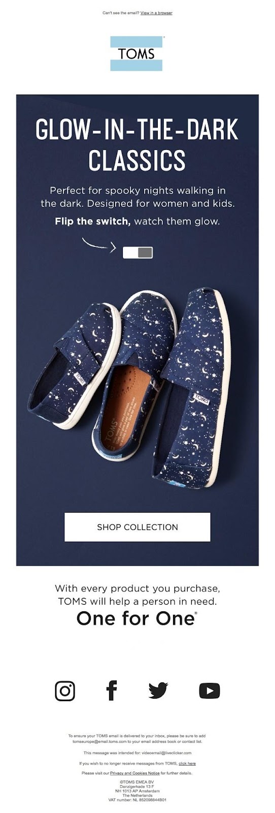 Campanha de e-mail TOMs