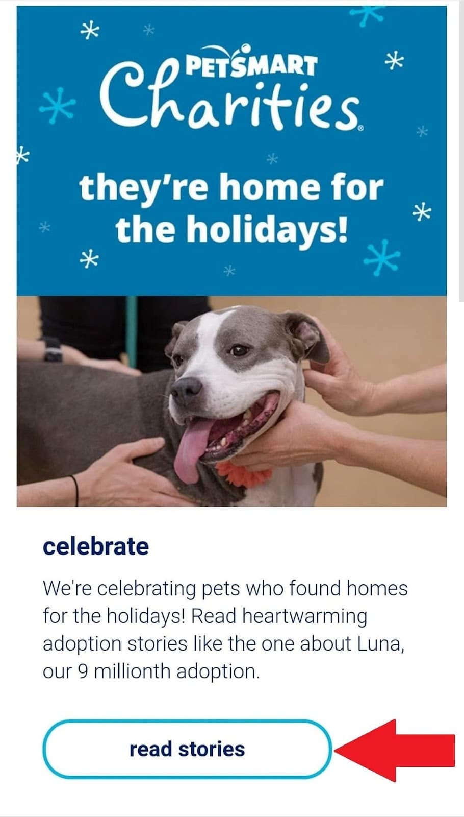 Exemplo de CTA PetSmart