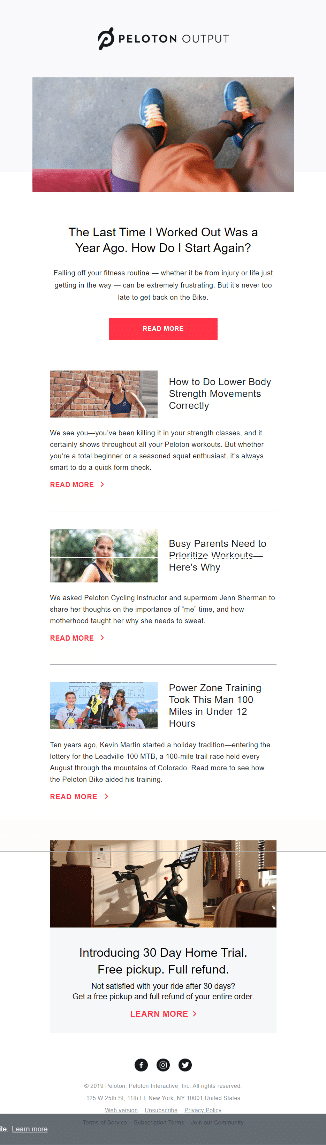 أفضل ممارسات أتمتة البريد الإلكتروني من Peloton