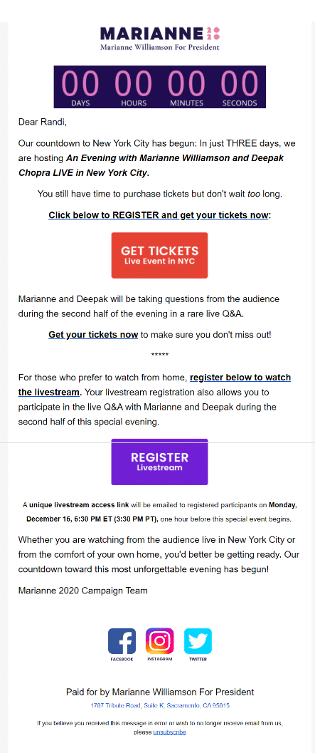 temporizator cu numărătoare inversă în conținutul unui buletin informativ