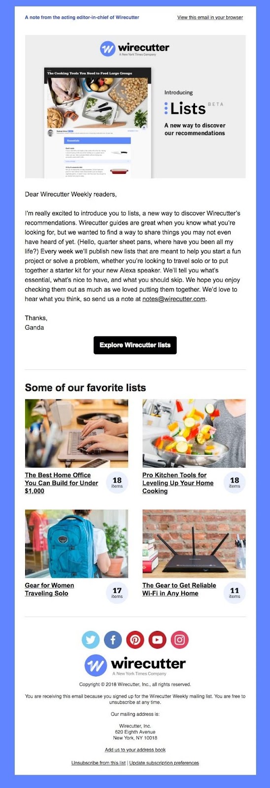 Exemplo de boletim informativo de corta-fios
