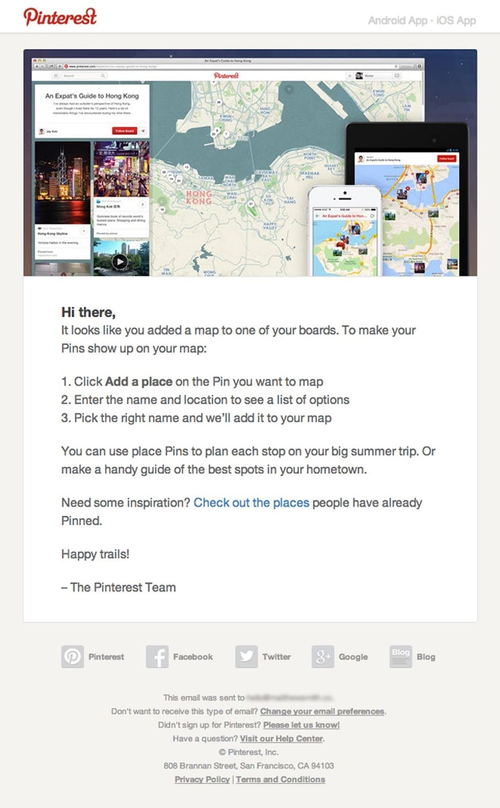 Exemplo do Pinterest
