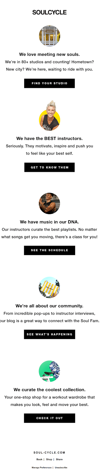 e-mail de proposta de valor do ciclo da alma