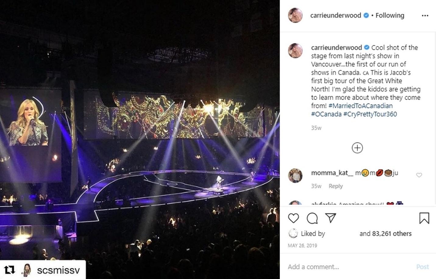 Carrie Underwood kullanıcı tarafından oluşturulan içerik örneği