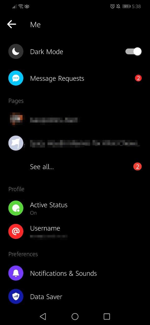 Mode sombre Facebook et Reddit
