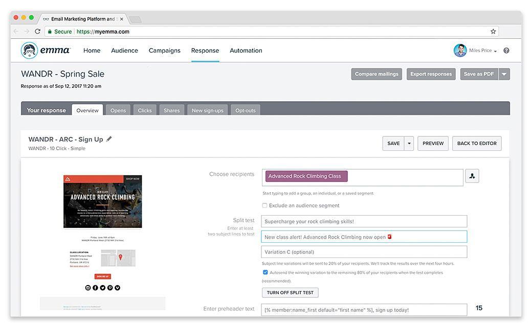 Test A/B pour les e-mails