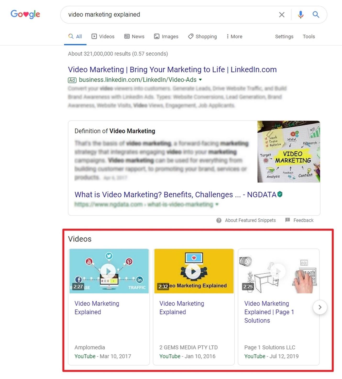 marketing vidéo google