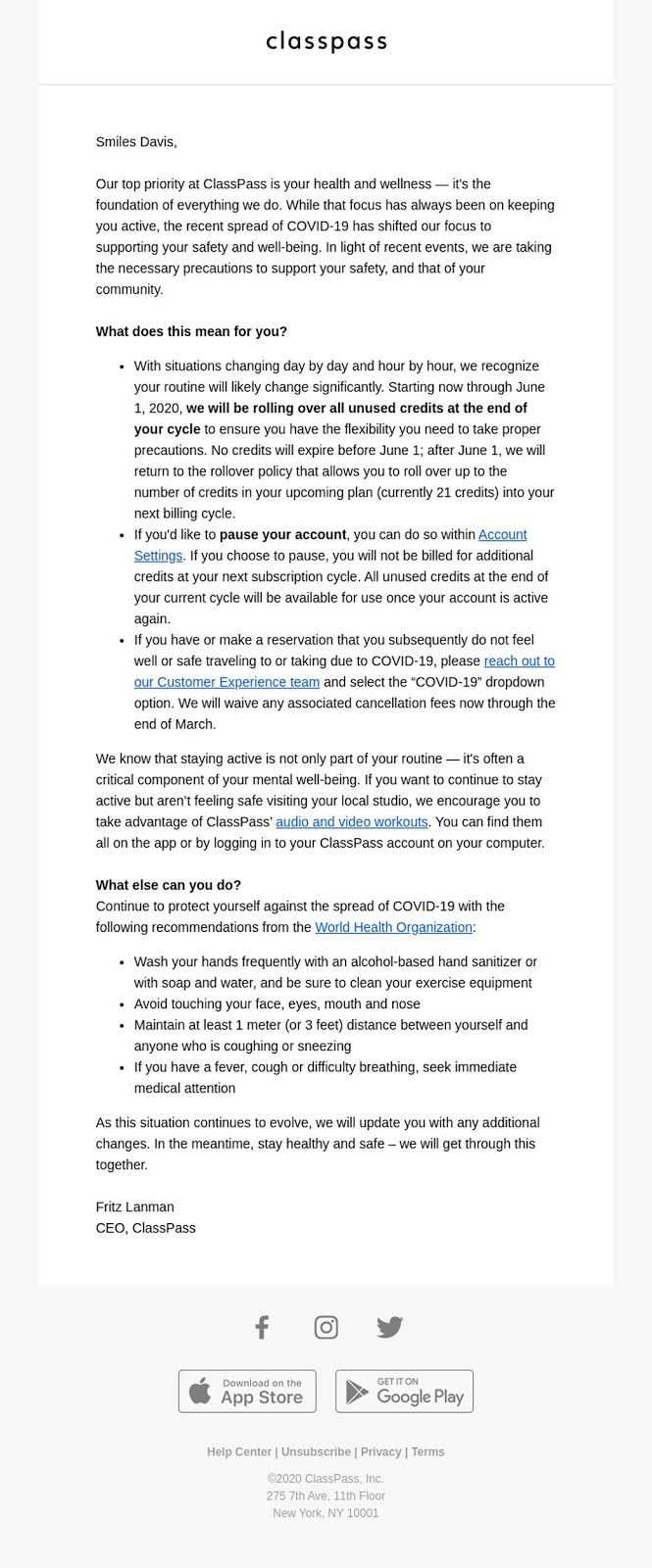 健身营销电子邮件示例