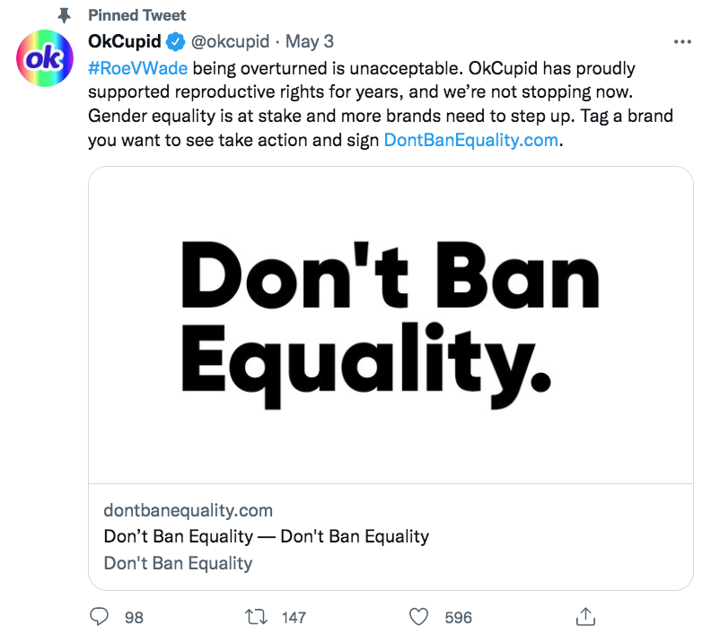 การตลาดวันประกาศอิสรภาพ | OkCupid | Roe v เวด | หน่วยงาน Vista