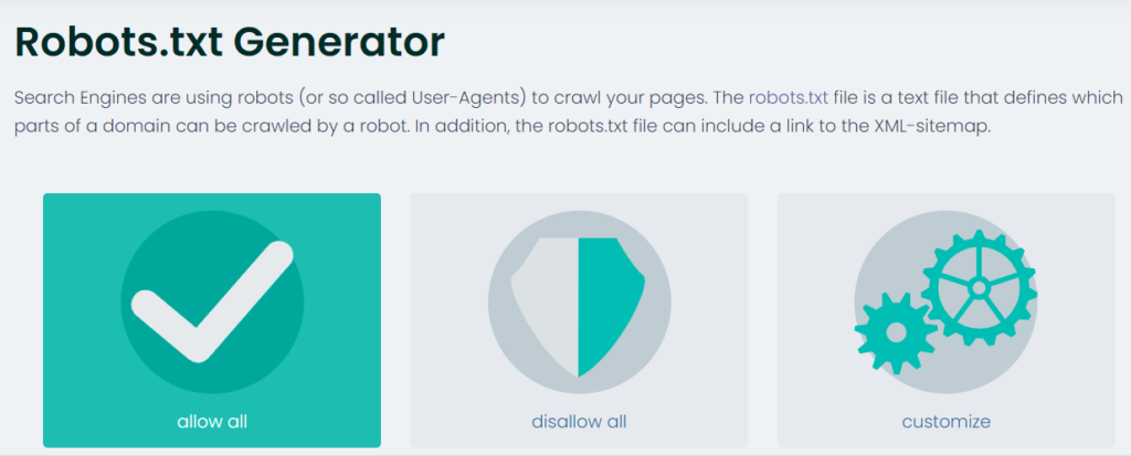 Generator robots.txt