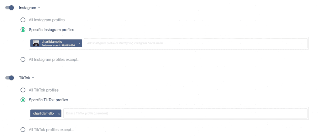 Specyficzne śledzenie profilu w narzędziu społecznościowym