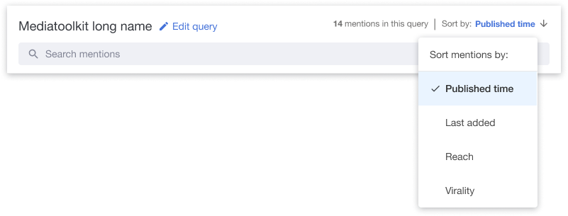 Opcje sortowania w Mediatoolkit