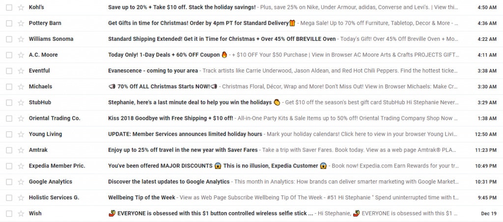 低打开率电子邮件示例