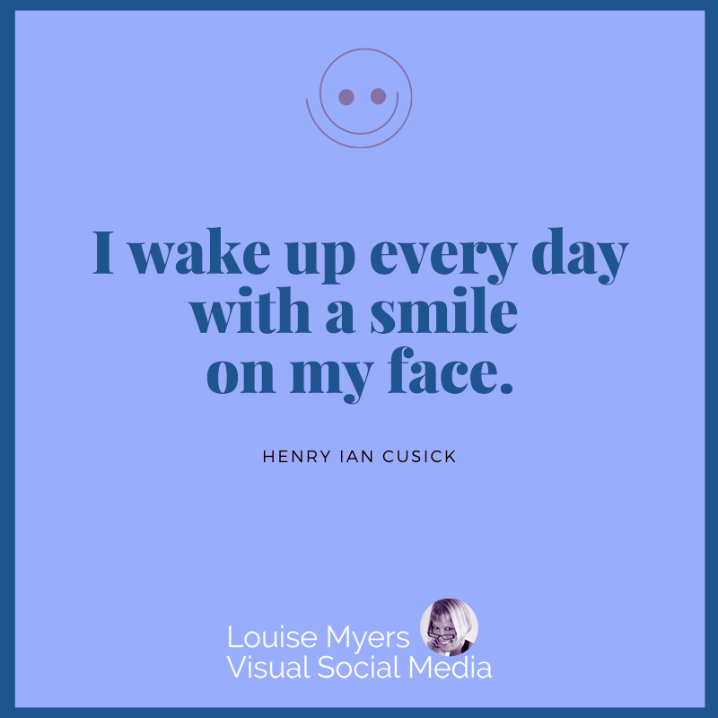 el gráfico de color azul dice que me despierto con una sonrisa.