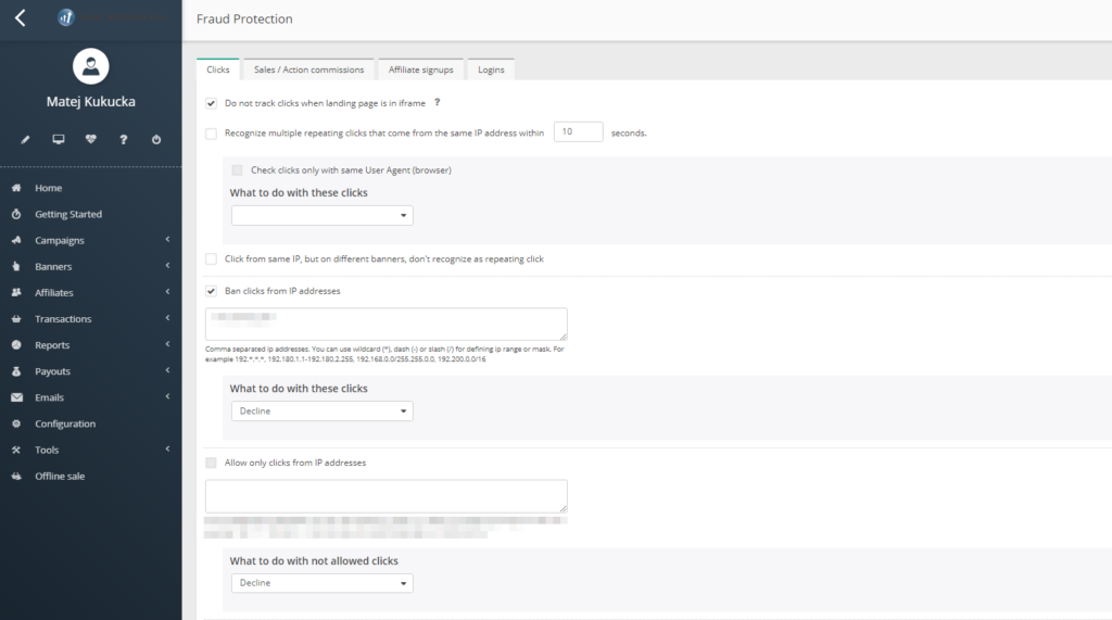 Einrichtung des Betrugsschutzes in Post Affiliate Pro