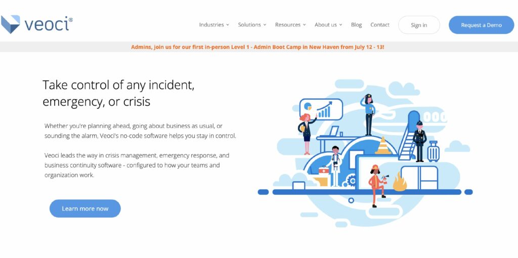 ferramenta de gerenciamento de crise veoci