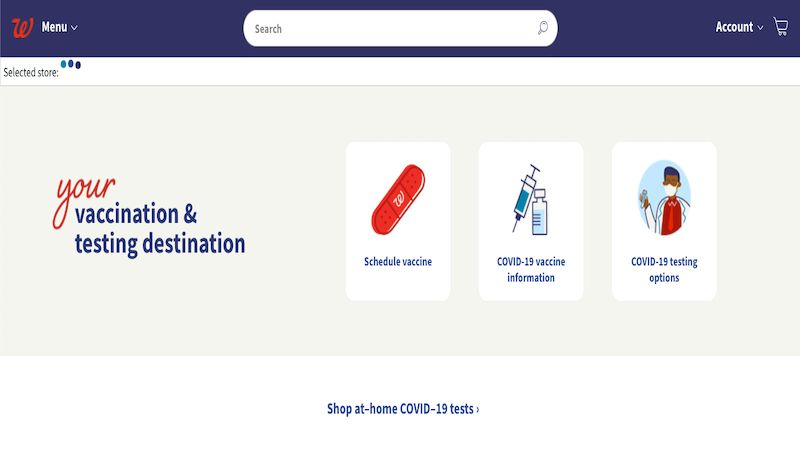 صفحة Walgreens الرئيسية