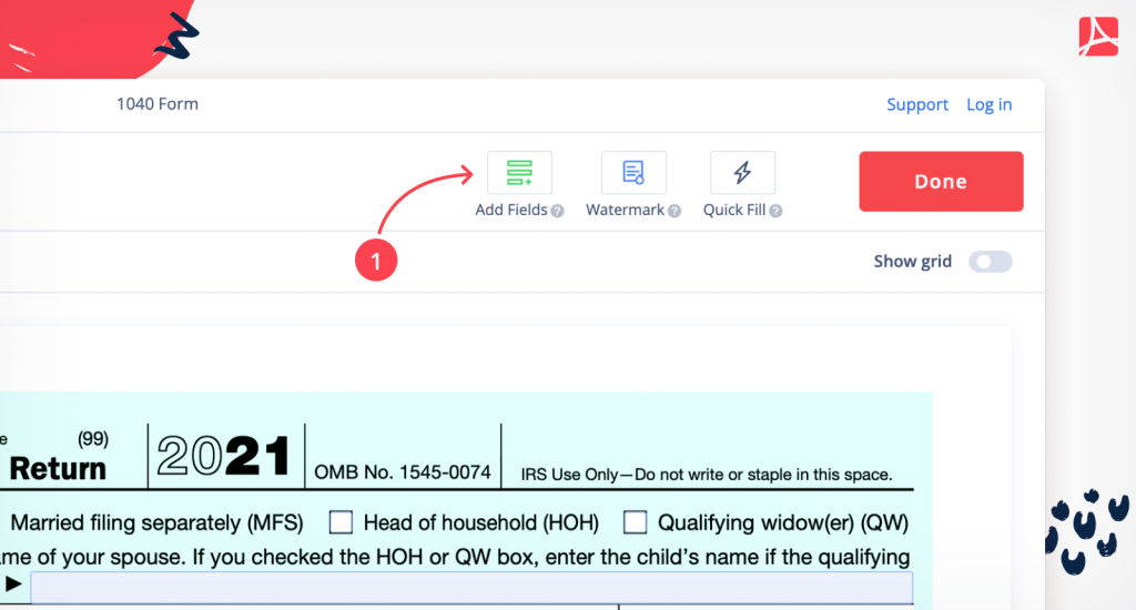 กรอกแบบฟอร์ม
