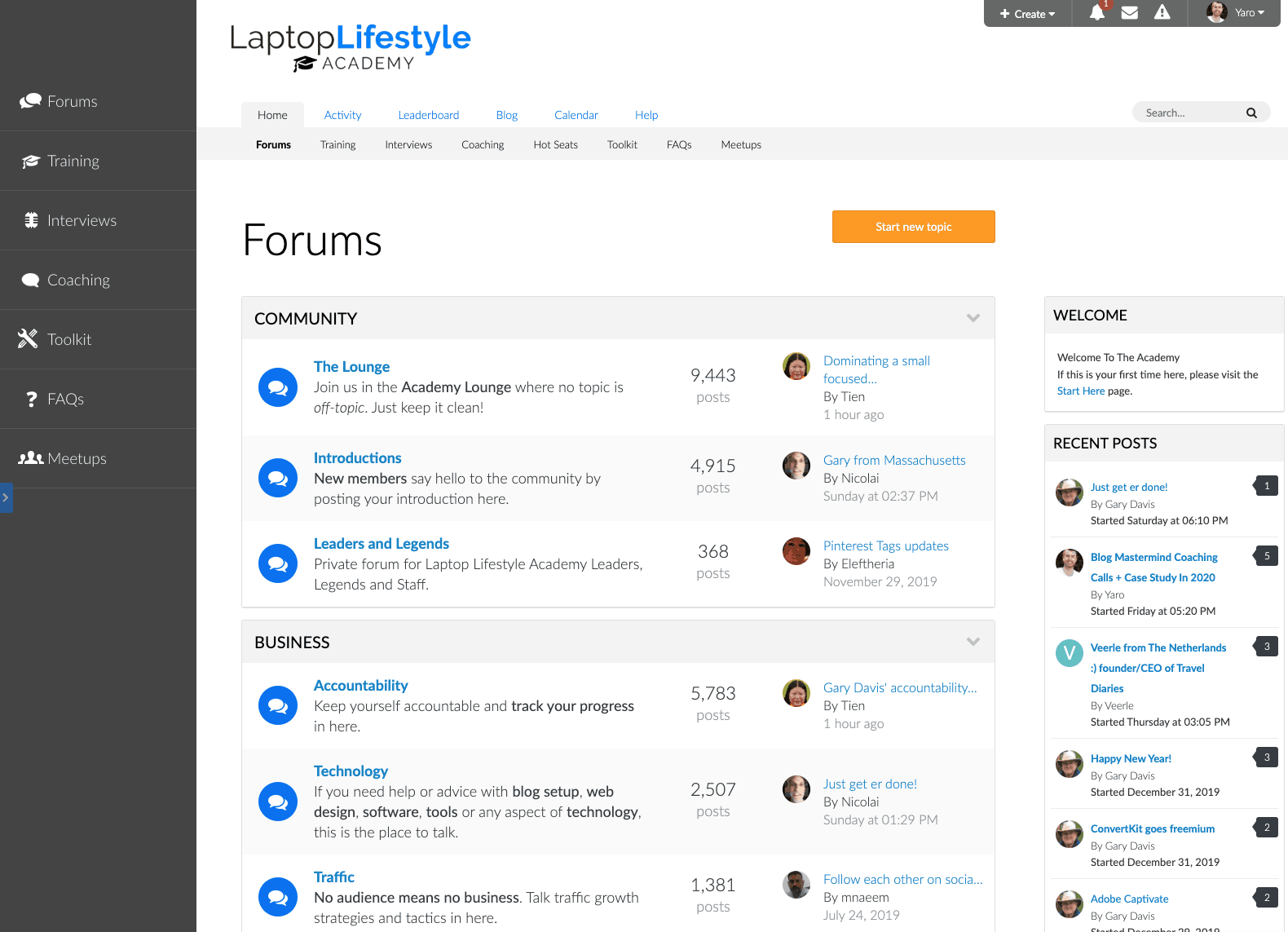 筆記本電腦生活方式學院是我目前為我的會員提供的社區。