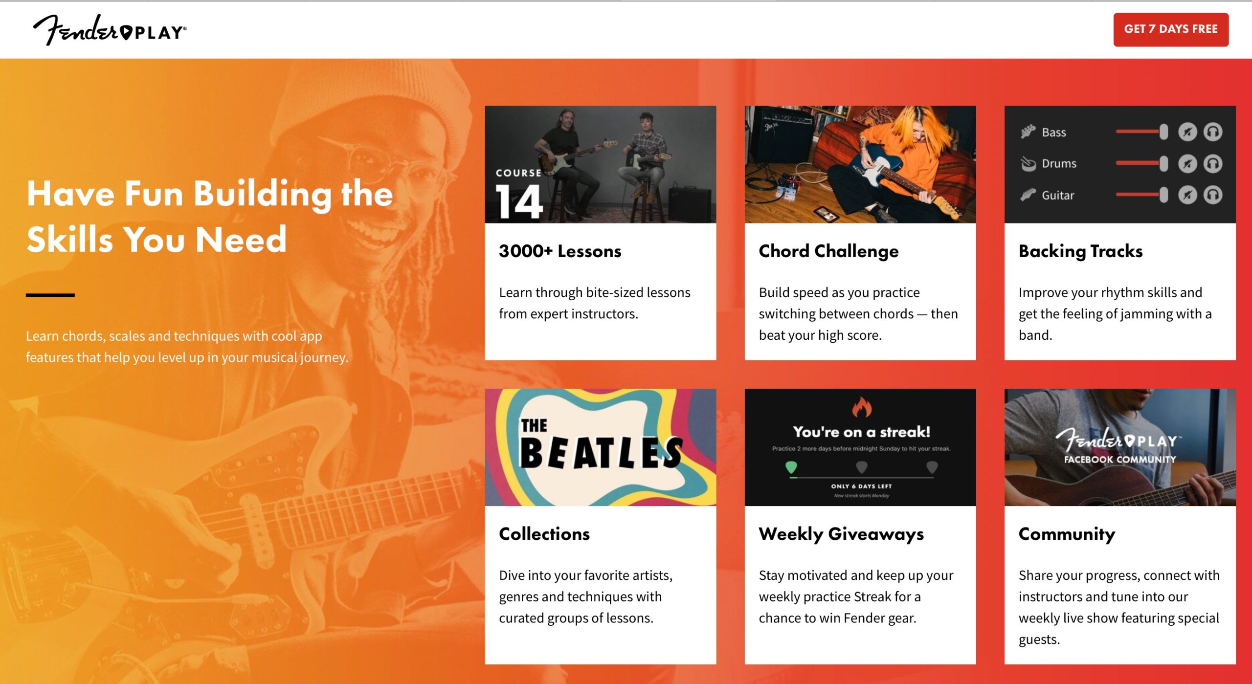 50 produtos digitais para vender nas redes sociais - aulas de guitarra