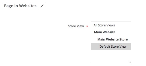 scegli il livello di pagina