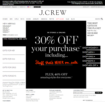 Jcrew Weihnachtsaktion