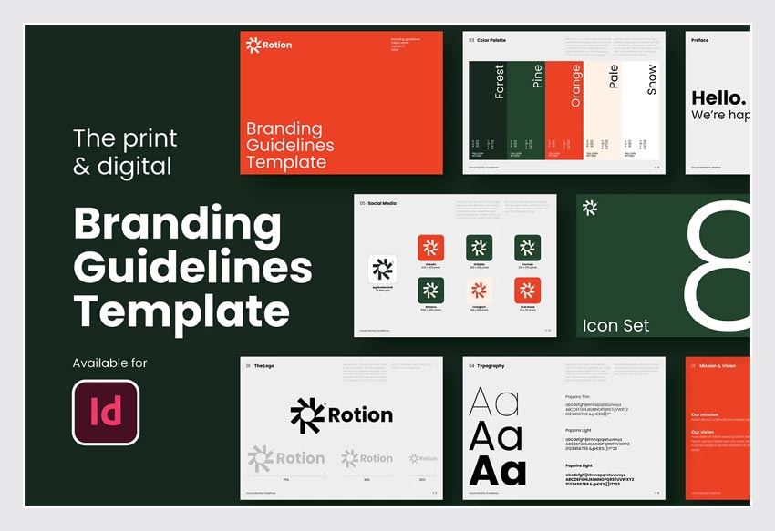 Szablon wytycznych dotyczących cyfrowego brandingu